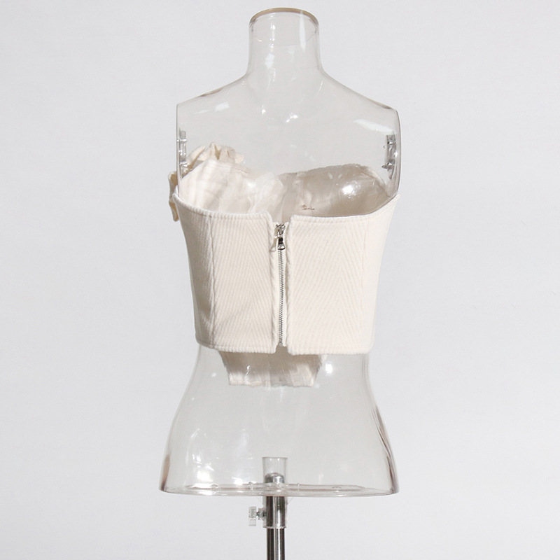 Conjunto de top corset e calções de cintura subida_voghion.com