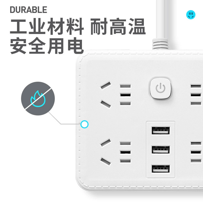 Питание в реальном времени творческий настольный блок питания - панель USB подключение USB кабель домашняя полоса длинная пористость розетка