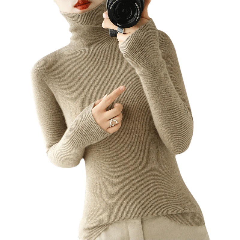 クロスボーダー 2025 秋の新作婦人服レディーススリムフィットトップスニットセーター女性カジュアル服長袖ボトムス