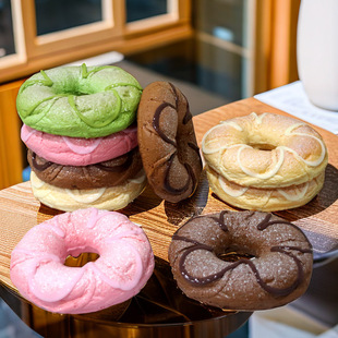 Slow rebound big cheese bread ring with fake and real creative home soft decoration window display teaching play