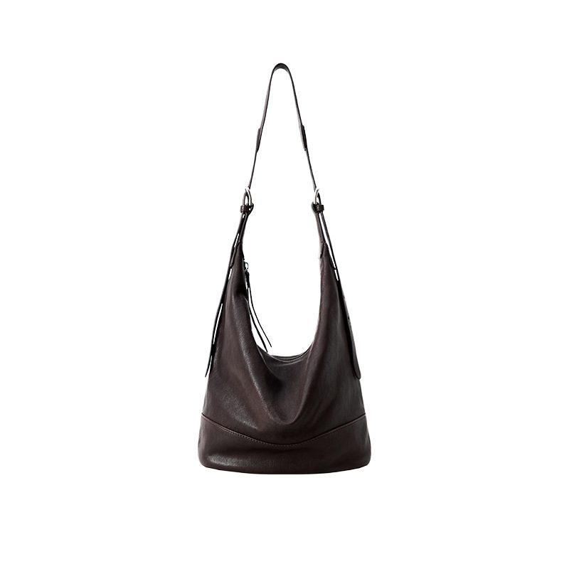 [Song Jia Style] Qiuzhen Gewu Slouchy Bag Vegetable-Tanned Sheepskin Double-Handle Bucket Bag Luxury Commuter Handbag For Women - Thumbnail 7