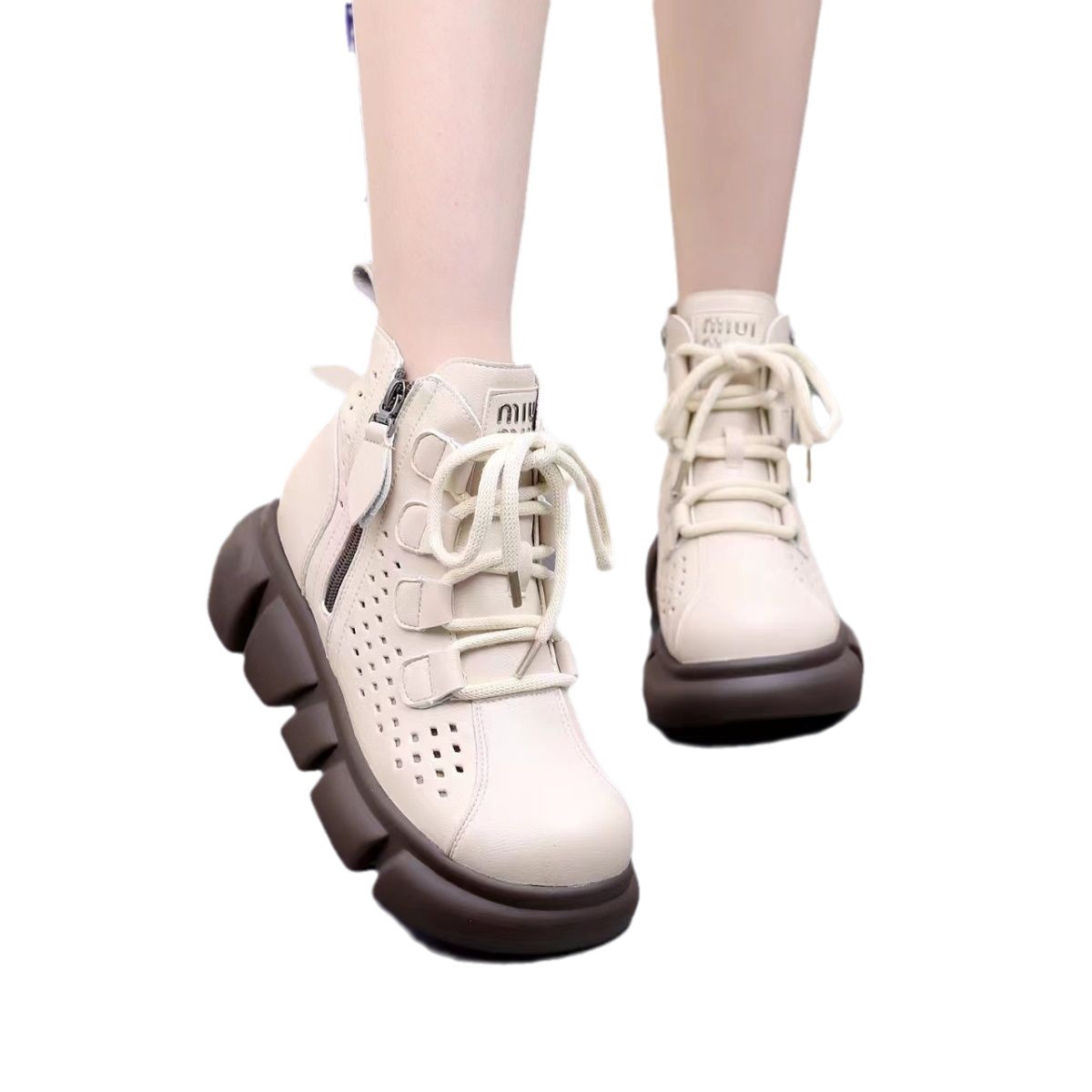 MGG2024 verano nuevo agujero zapatos de agujero versátiles sandalias romanas botas agujeradas sandalias de muffin