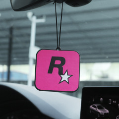 Fashionable and personalized trendy R star car pendant car fragrance tablets GTA car perfume aromatherapy tablets to remove odor and car interior decoration for men