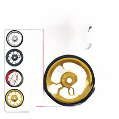 小布CNC加工61mm易行輪超輕鋁合金材質摺疊自行車便於推行