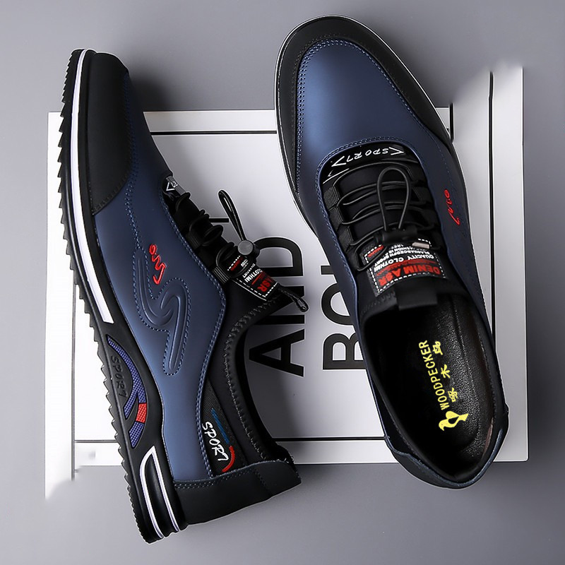 Herren Freizeitschuhe Aus Leder Mit Höhenverstellung British Style_voghion.com