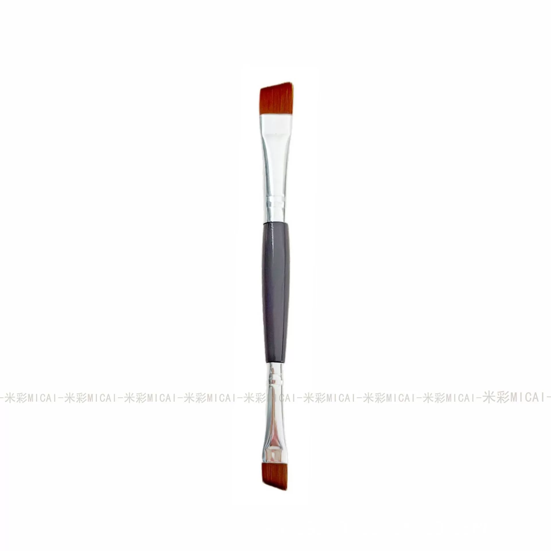 Spot beveled blade eyeliner brush double-headed eyebrow brush two-in-one beveled silkworm brush eyebrow trimming dual-purpose beauty tool