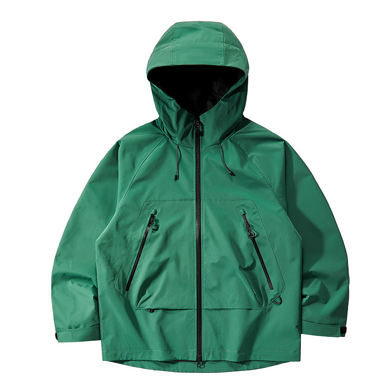 WASSUP黄色户外冲锋衣短款亮色三合一小个子秋冬女防水防风登山服|undefined