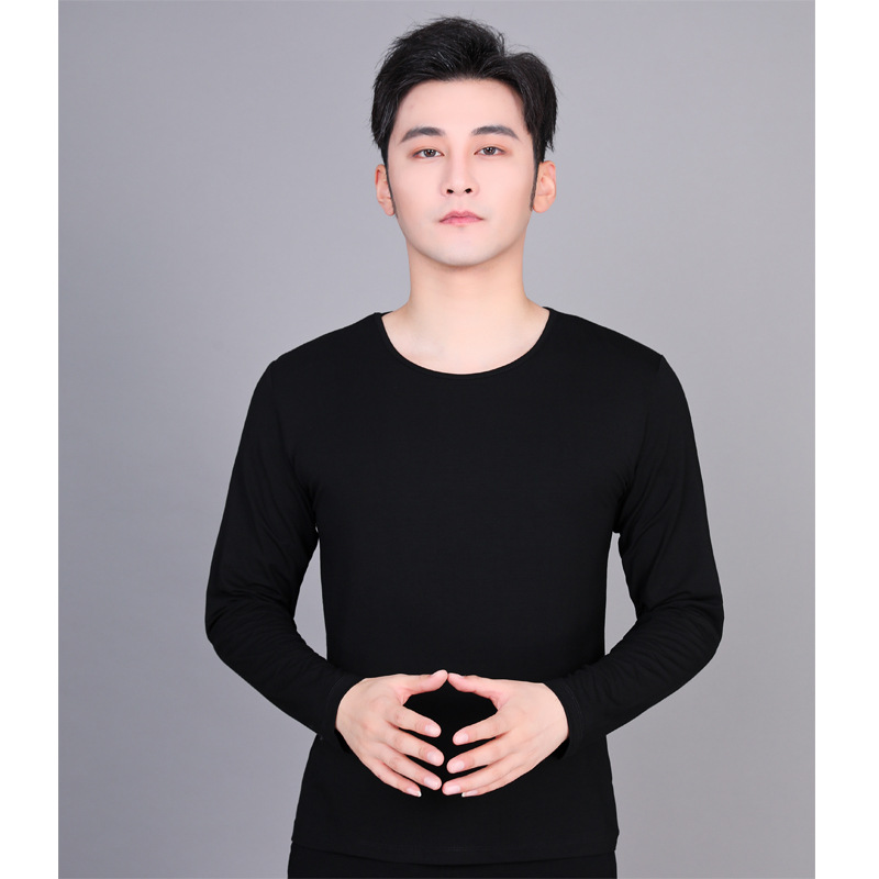 03 black round neck long sleeve