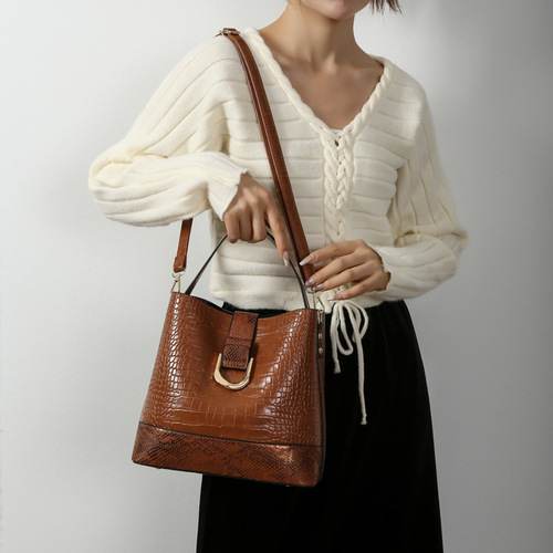  New Foreign Trade Bags Women's Multi-Piece Set Women's Bags Simple and Popular Women's Shoulder Bags Bucket Bags Wholesale