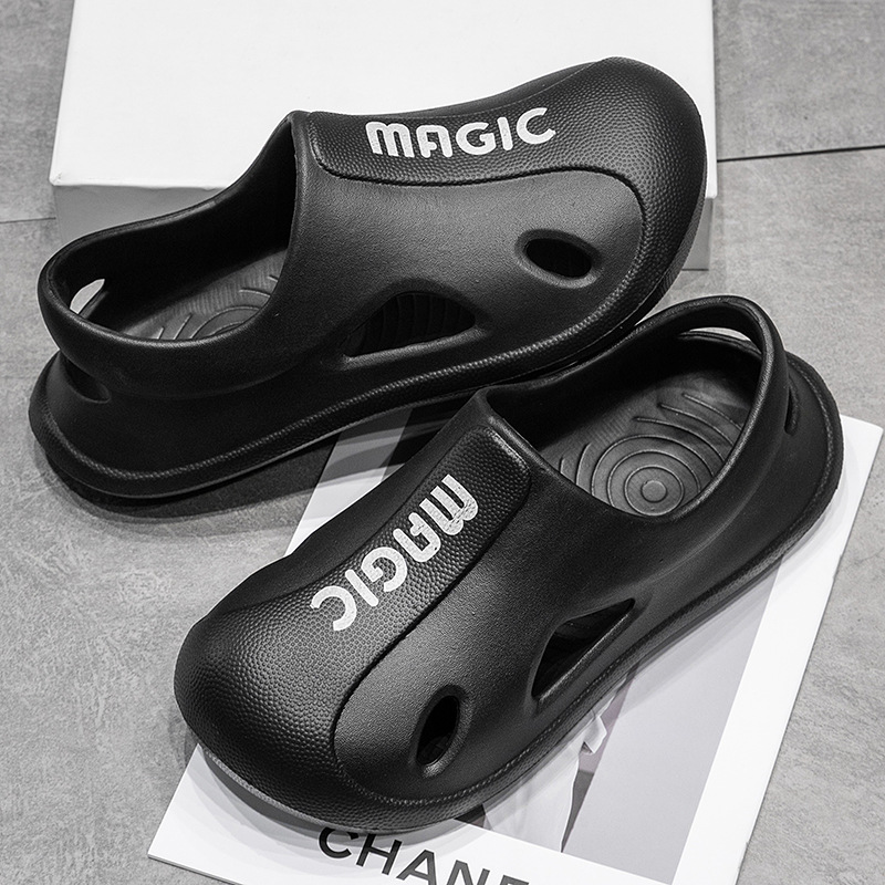 비치 샌들 남자 여름 겉옷 EVA 샌들 야외 스포츠 홀 신발 남성 냄새 방지