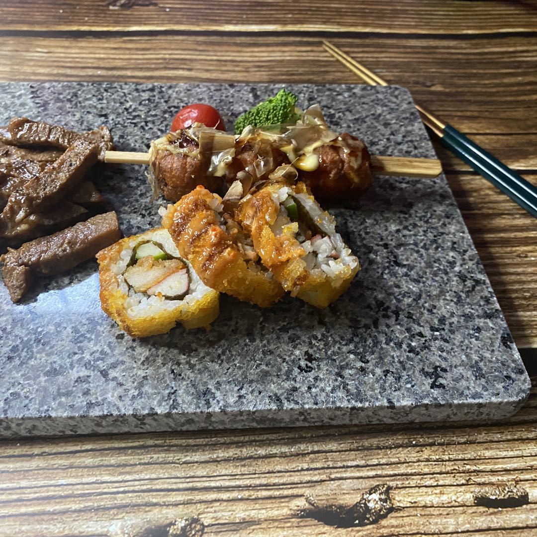 INS lujo luz oro gris bandeja de mármol natural con mango decoraciones fruta Hotel placa sushi japonés