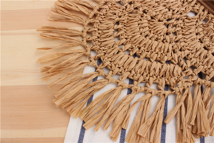 Single Shoulder Strap Strap Type Straw Bag Bags Type Women's Small Spring&summer Straw Vacation Straw Bag