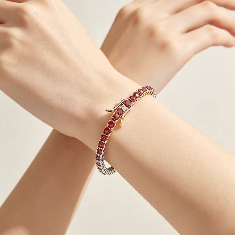Cross-Border Hot-Selling Simple and High-End Tennis Bracelet with Full Diamond Zircon 4mm Width, Non-Fading Jewelry Bracelet for Men and Women Cross-Border Hot-Selling Simple and High-End Tennis Bracelet with Full Diamond Zircon 4mm Width, Non-Fading Jewelry Bracelet for Men and Women