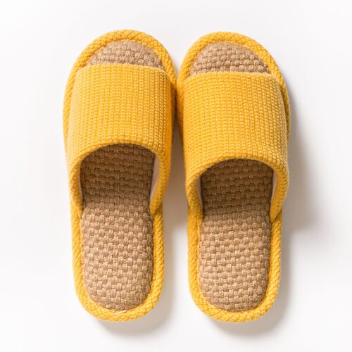 Cotton and linen slippers for women summer home fabric linen indoor home couple anti-slip four seasons spring and autumn soft bottom floor