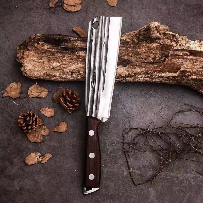 龙泉高碳钢锻打加厚剁骨刀锋利砍柴农用户外砍树家用砍大骨头开刃