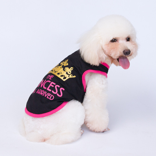 New dog clothes wholesale princess crown cotton vest pet clothes manufacturer supply-BX0015