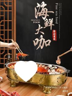 Manufacturer Crayfish Round Seafood Large Platter Commercial Pot Household Seafood Pot Restaurant Seafood Large Coffee Plate
