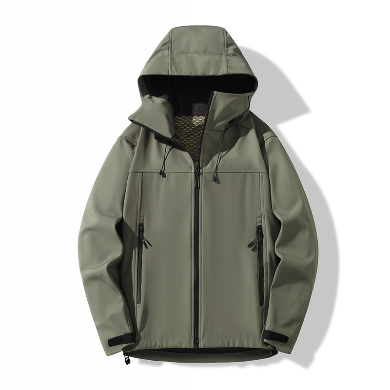 Men's Autumn and Winter Outdoor Windproof, Waterproof, Warm Softshell Jacket, New Hooded Fleece Jacket Men's Autumn and Winter Outdoor Windproof, Waterproof, Warm Softshell Jacket, New Hooded Fleece Jacket