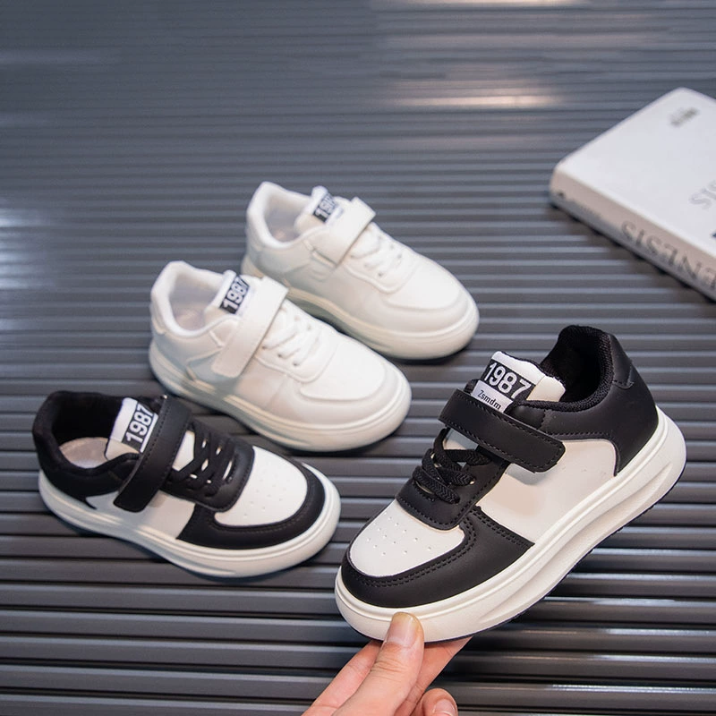 Детские кроссовки Новые весенне-осенние удобные белые туфли для мальчиков и девочек 2024 года, модная повседневная одиночная обувь, Студенческая детская обувь