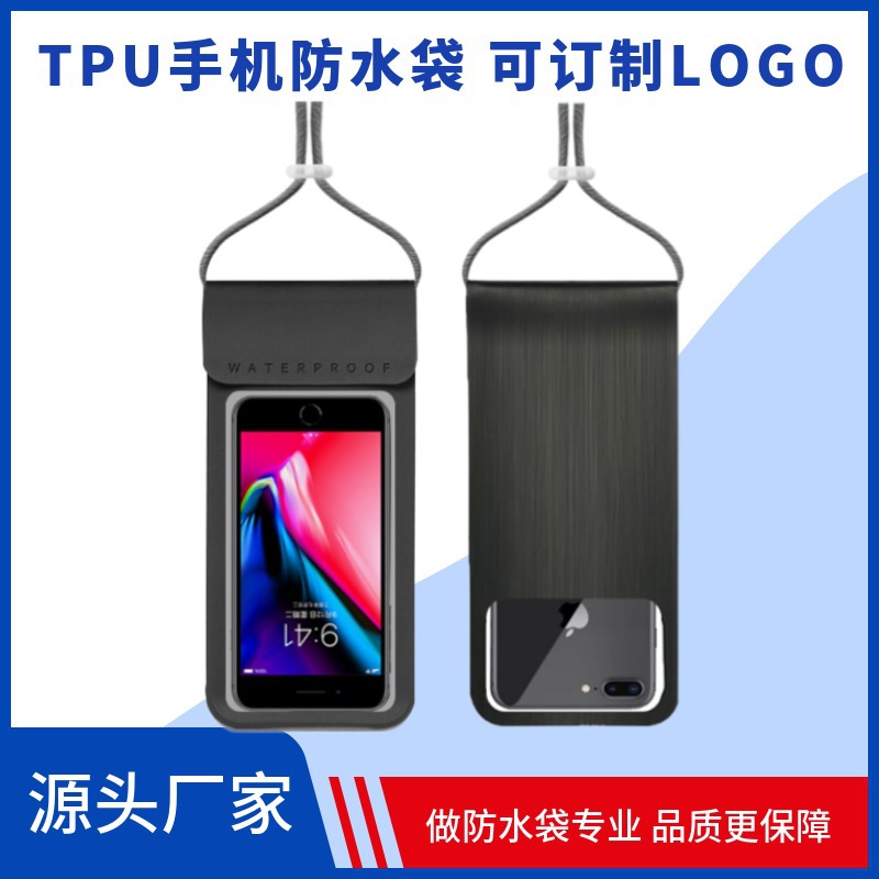 Waterproof phone case, touchscreen compatible, suitable for swimming and diving, transparent phone pouch, waterproof bag, universal for food delivery riders.