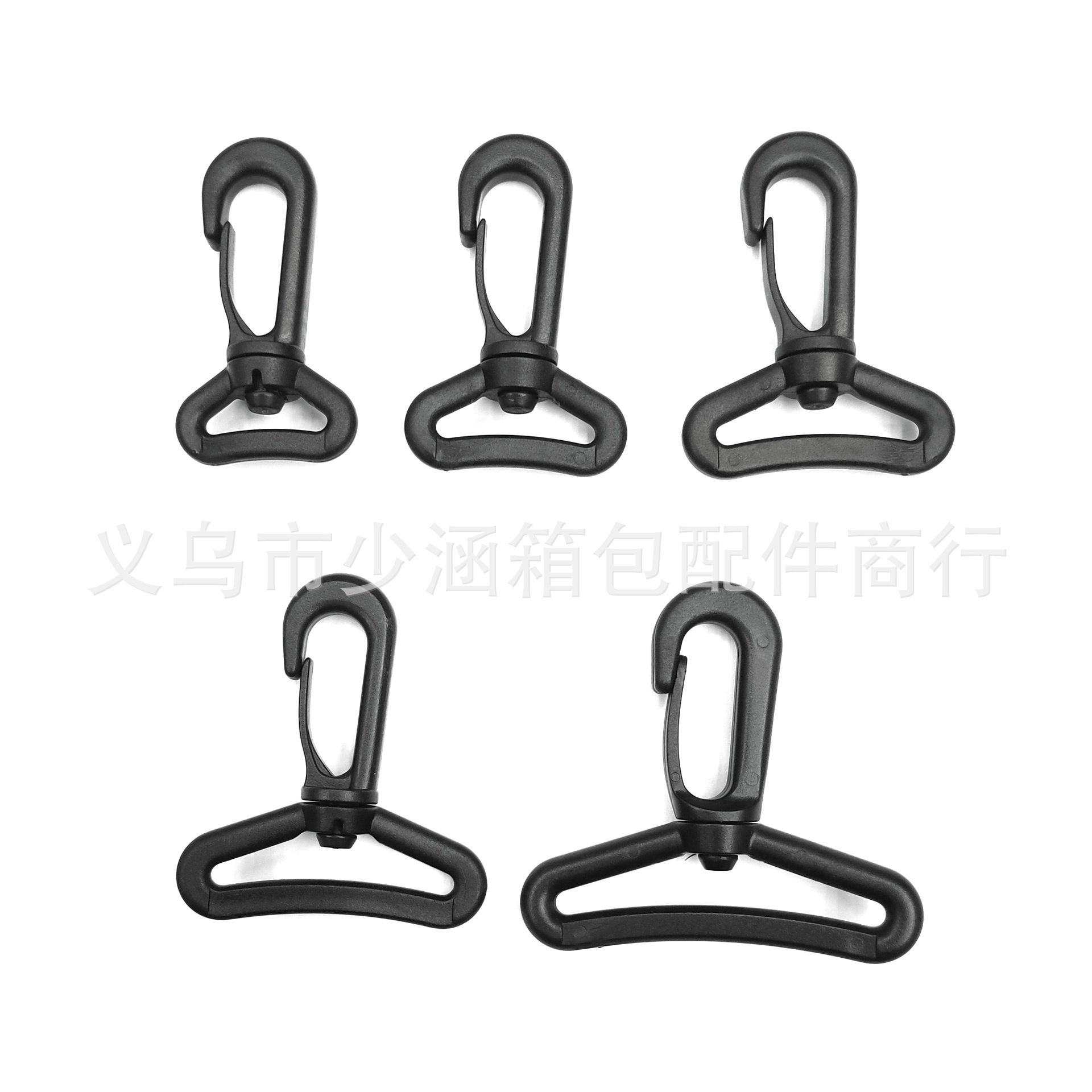 厂家20~51mm黑色塑料旋转钩扣 箱包肩带挂钩  帐篷配件挂钩扣批发