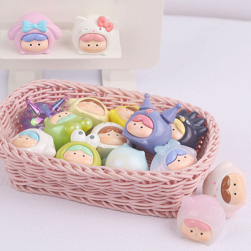 Cute cute small blind box doll hand-made student and children's gift Internet celebrity cartoon blind bag desktop small ornaments