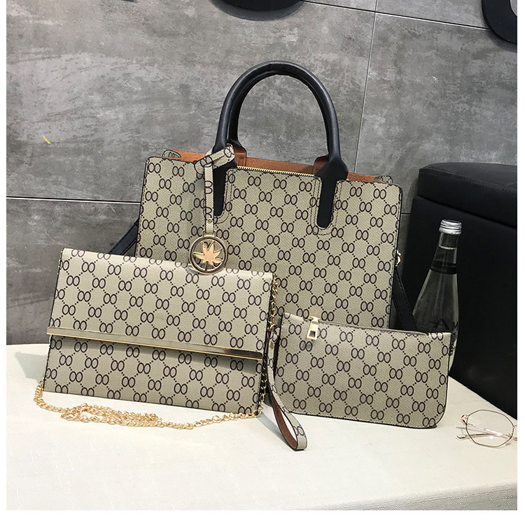 New European and American cross-border fashion women's bag three-piece set, mother-and-child bag, versatile, large-capacity crossbody single-shoulder bag undefined