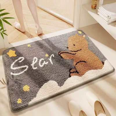 Avtomobil döşəmə paspasları, Cashmere Carpet - good-night-little-bear-4060cm-imitation-cashmere