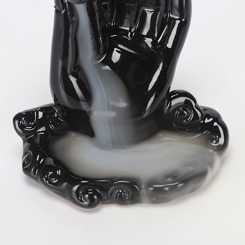 Backflow Ceramic Incense Burner, Inverted Mountain Design, Decorative Office Home Accent