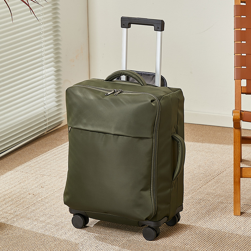Maleta de nylon transfronteriza 20 pulgadas maleta de viaje ultraligera puede embarcar en bolsa de tela ligera de aluminio puro tracción rueda universal