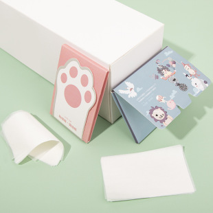 Oil-Absorbing Paper Facial Women's 100 Pieces Sweat-Absorbing Paper Summer Portable Extraction Refreshing Linen Paper Pore Box Cleaner