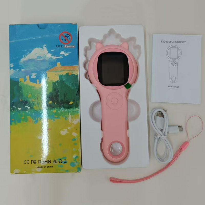 Microscopio para niños, aprendizaje familiar, lupa, expansión especial, microscopio de mano extracurricular, nuevo producto, explosión de Amazon