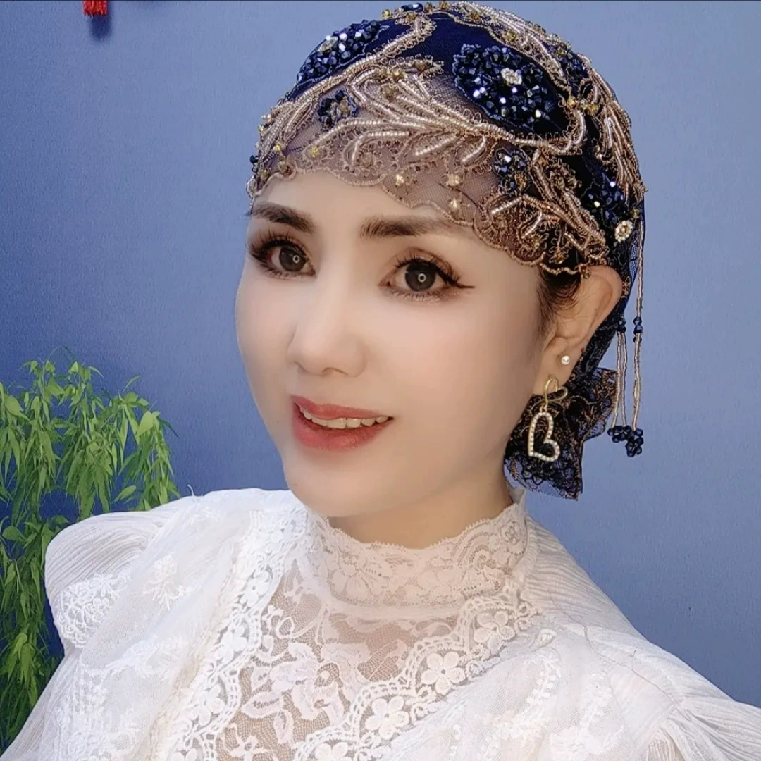 Популярная двухслойная шляпа с кисточками «рыбий хвост», шляпа Баотоу для маскировки седых волос, новый стиль интернет-знаменитостей, ручная работа, высококачественная шляпа-тюрбан