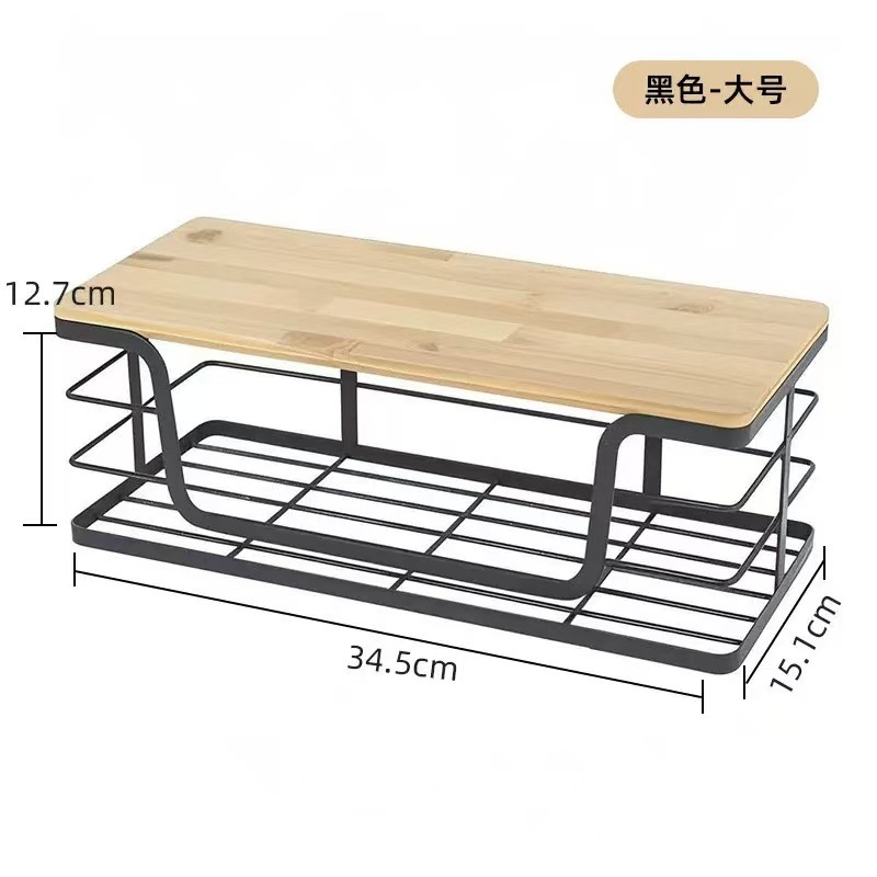 Amazon 新製品ゴミ袋収納ラックキッチン多機能フルーツ調味料ボトル収納バスケット竹ボード収納ラック付き|undefined