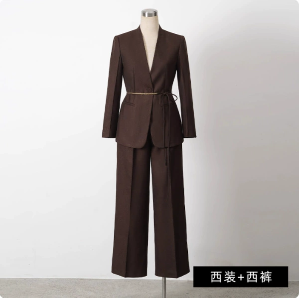Brown classic suit jacket, trousers