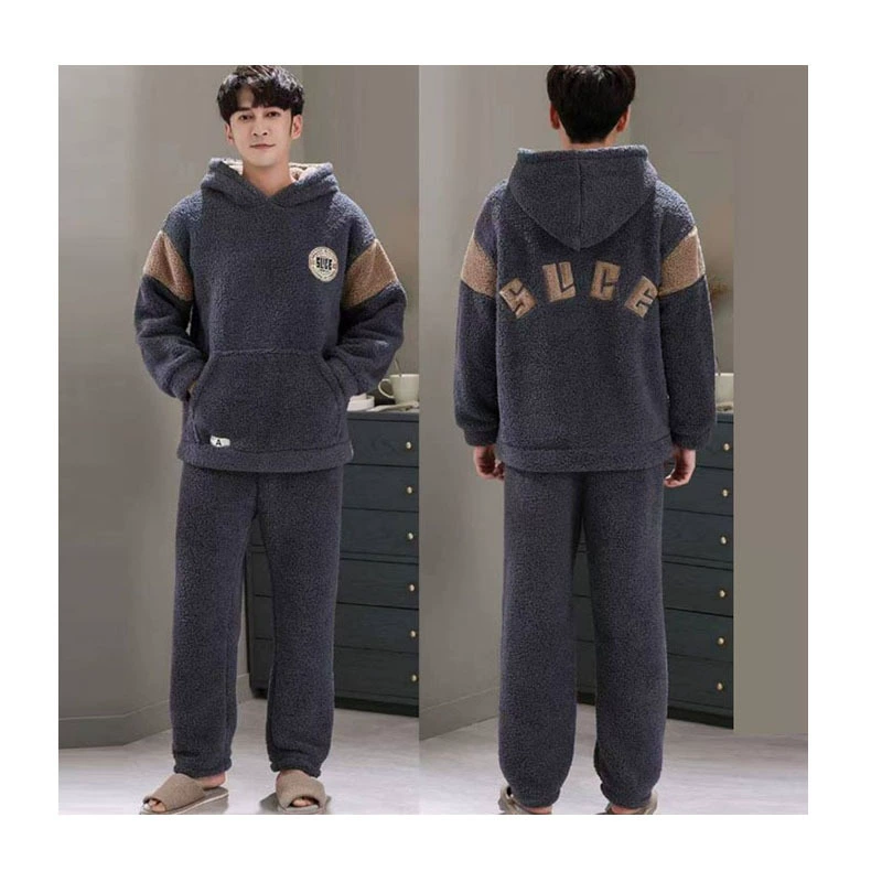 其才鸟 Velvet cardigan, keep warm flannel pijama, with snowflakes