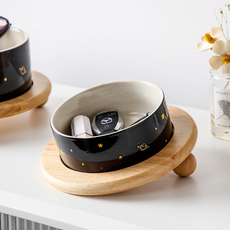 Entrada puerta de entrada clave de almacenamiento de cerámica tazón decoración sala de estar mesa de café TV gabinete de zapatos de almacenamiento de artículos diversos