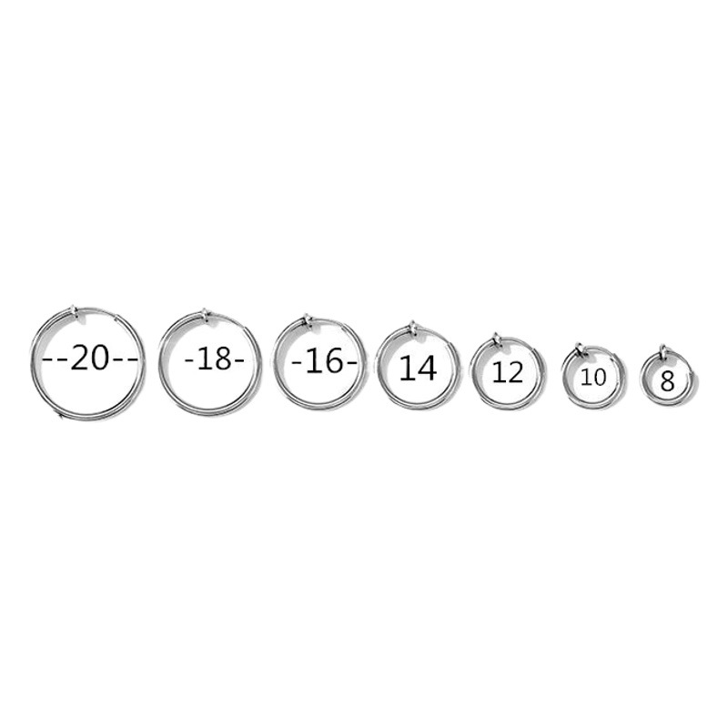 Cross-border Superior Products European and American Trend No Ear Holes Stainless Steel Spring Ear Clips for Men and Women Students Children Fake Earrings Ear Studs