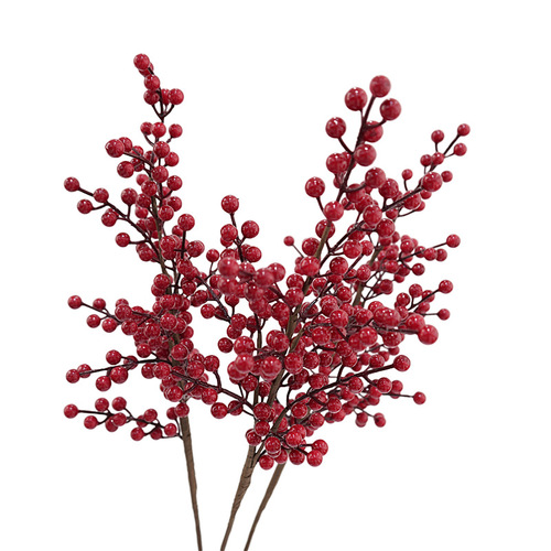 Fortune Fruit Living Room Decoration Hotel Lobby Large Floral Artificial Flower Berry Red Fruit Front Desk Decoration Artificial Flower Wholesale