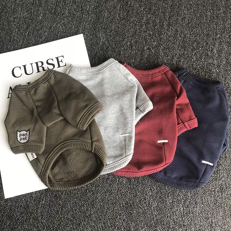 宠物衣服秋冬装新款百搭款秋装小卫衣四色狗狗衣服泰迪法斗