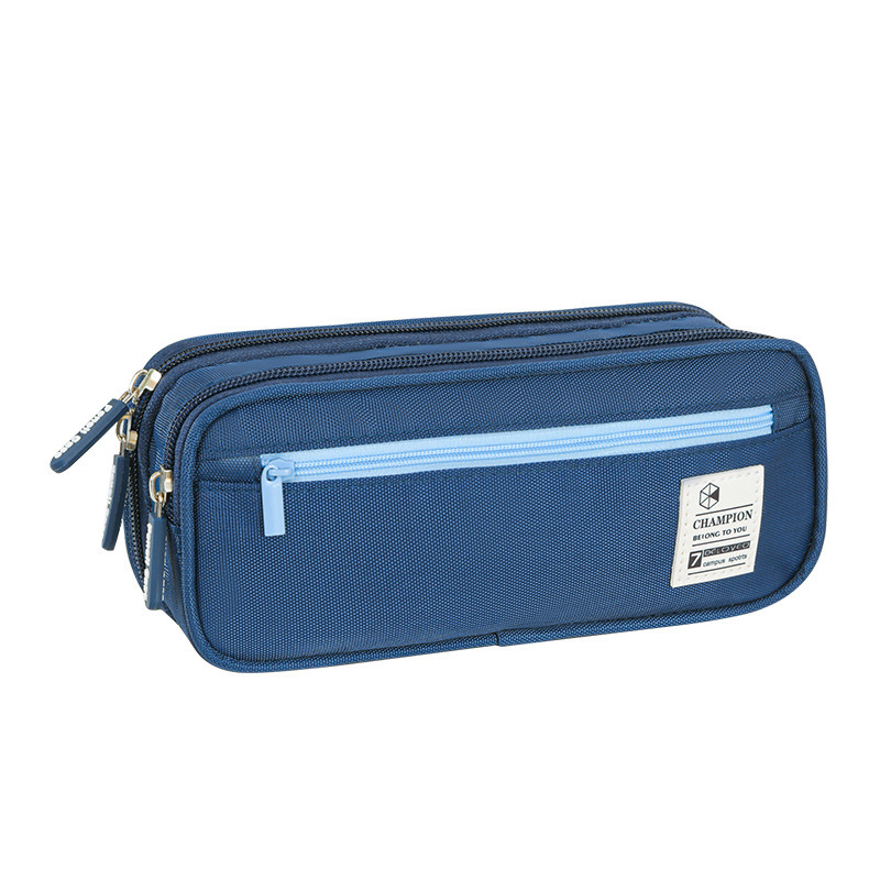 Nuevo estilo simple, estilo, gran capacidad, bolsa de papelería para estudiantes, bolsa de lápices unisex, bolsa de lápices de papelería de almacenamiento de secundaria y preparatoria, al por mayor