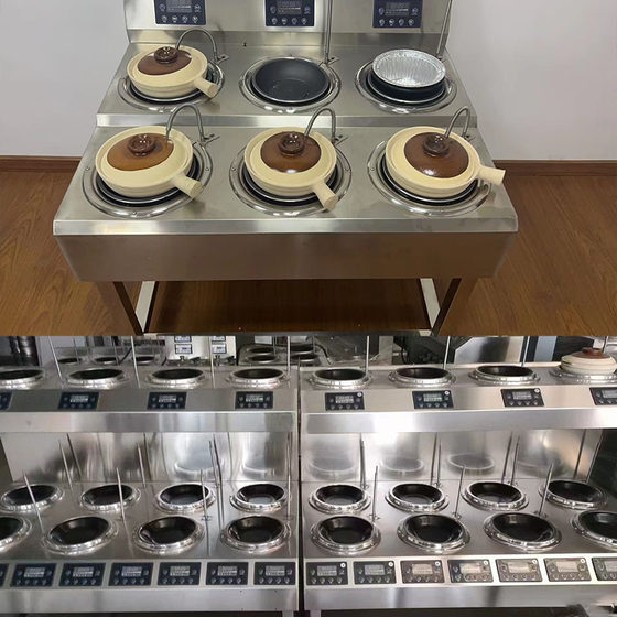 Commercial Electric Rice Cooking Machine Intelligent Automatic Light Wave Oven Digital Retro Internet Celebrator Traditional Soil Casserole Multi-head Oven