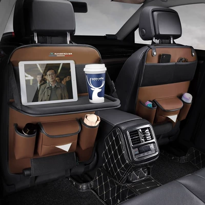 Star Vein Car Seat Back Car table board - upgraded-with-table-board-saddle-brown-land-rover-2