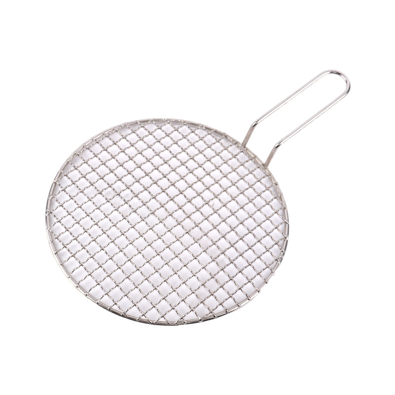 Red de barbacoa de laminación de acero inoxidable estilo coreano ronda barbacoa portátil Red de secado para Red de laminación comercial rejilla de barbacoa de cobre