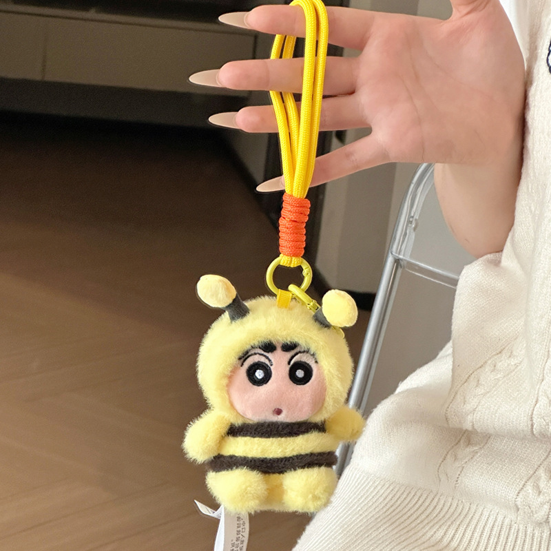 本物のクレヨンしんちゃんキーホルダー人形ランドセルペンダントぬいぐるみ女性人形バッグペンダント誕生日ギフト|undefined