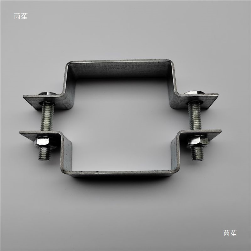 加厚方形抱箍方钢双面对夹卡扣对抱方管直角支架正方形固定卡喉箍