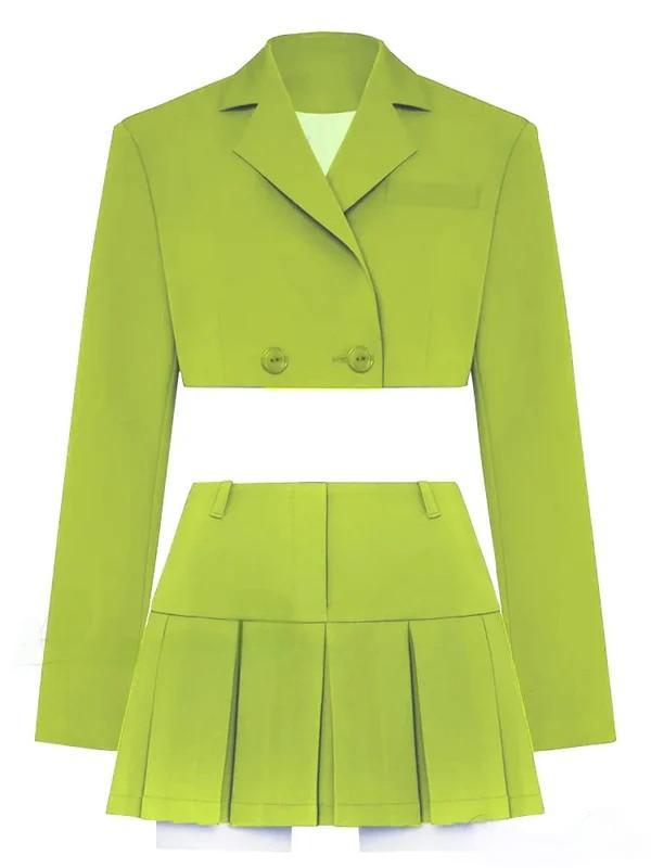 밝은 녹색 정장