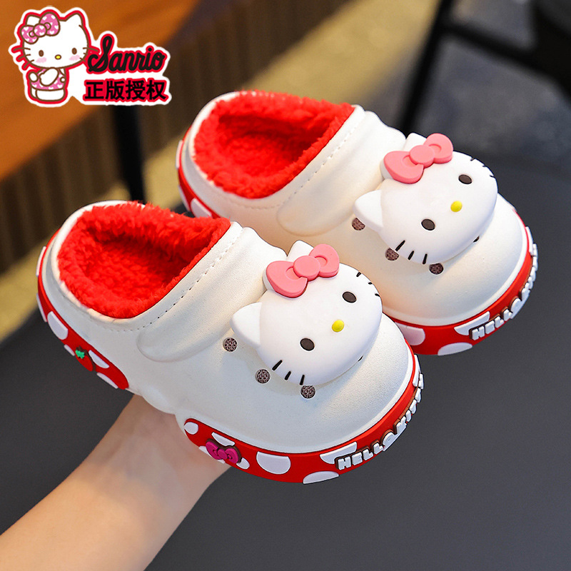 2025 nuevo Sanliou invierno bolsas de niños zapatos de tacones de algodón para niños y niñas calentamiento de lana Kullomi zapatillas de algodón bebé