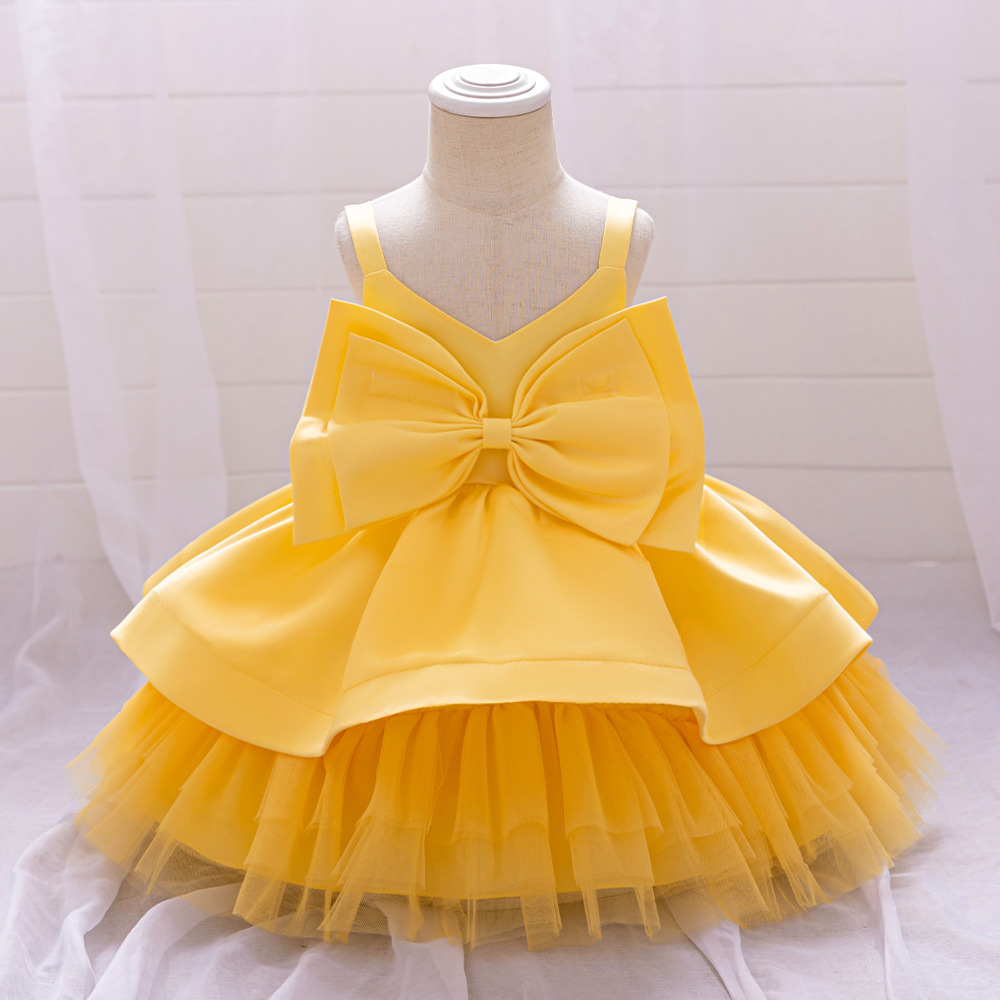 Nuevo Vestido de Fiesta de Cumpleaños para Bebés y Niñas Pequeñas, Estilo Europeo y Americano, con Tirantes, Lazo y Falda Tutú, de Amazon