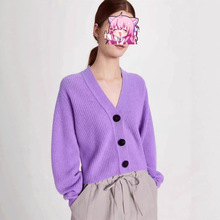 跨境外贸出口服装库存尾款货V领针织开衫外套女装 女式针织衫混批